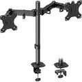 MOUNTUP Dual Monitor Stand Fits Max 32 Inch Screen up to 17.6lbs, Dual Monitor Desk Mount, Fully Adjustable Dual Monitor Arm for 2 LCD Screens, Double Monitor Stand with C-Clamp and Grommet Base