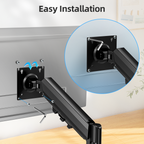 MOUNTUP Monitor Halterung für 13-32 Zoll Monitore 2-9 kg, VESA 75/100mm, Gasdruckfeder Arm, 360° Drehbar Höhenverstellbar Schwenkbar Neigbar, EU8015B